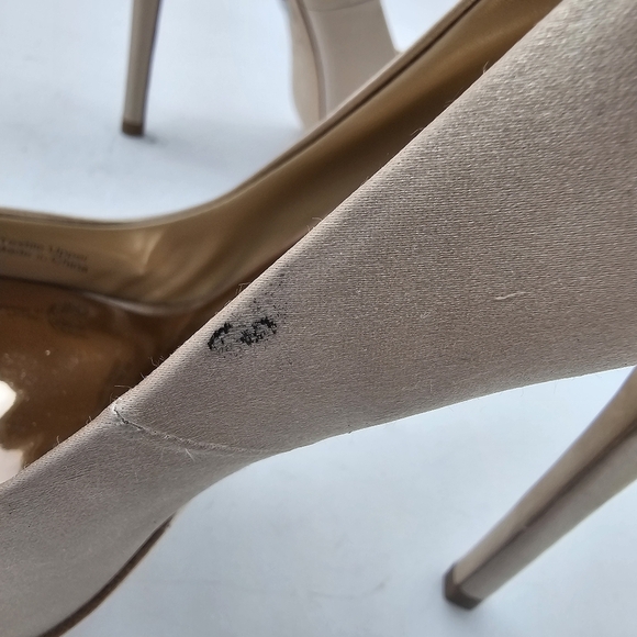 Badgley Mischka Kiara Embellished Peep-Toe Satin Pumps Size US /9 - Picture 8 of 10